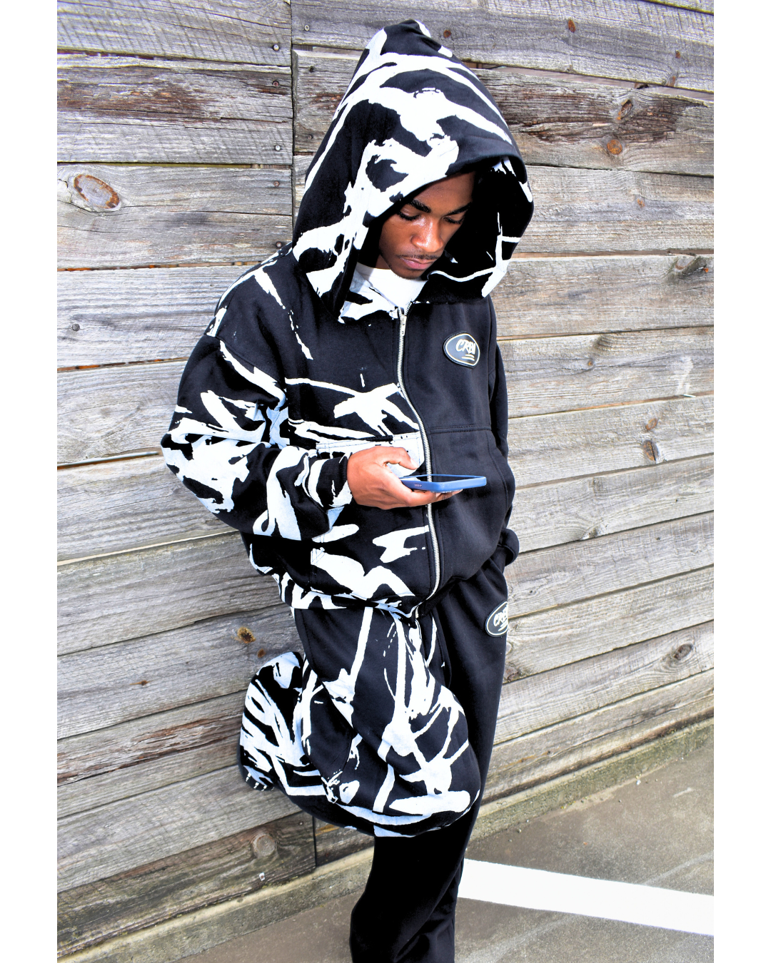 Graffiti CREW Zip Up Jacket - Black