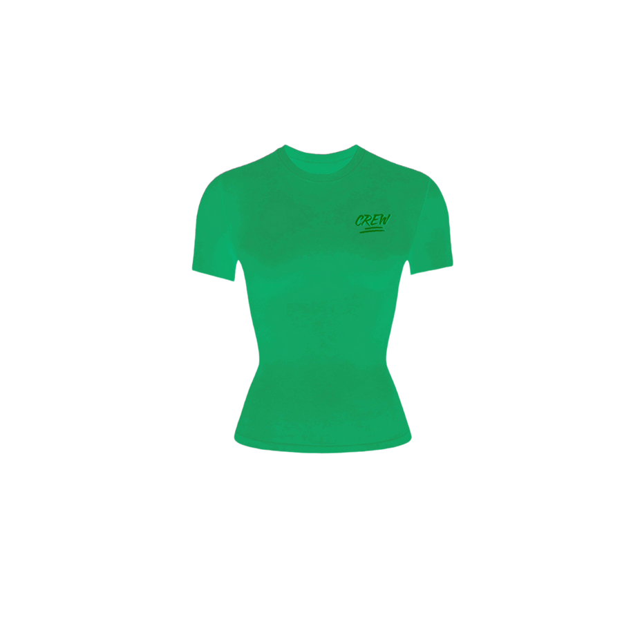 Lady CREW Ribbed Top - Green