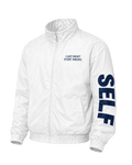 WHITE/NAVY BUILT DIFFERENT TRACK JACKET