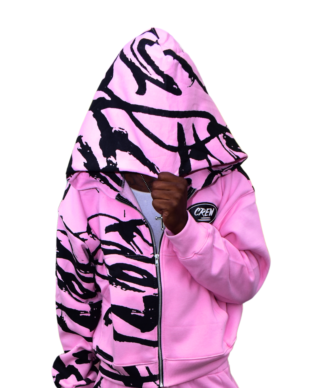 Graffiti CREW Zip Up Jacket - Pink