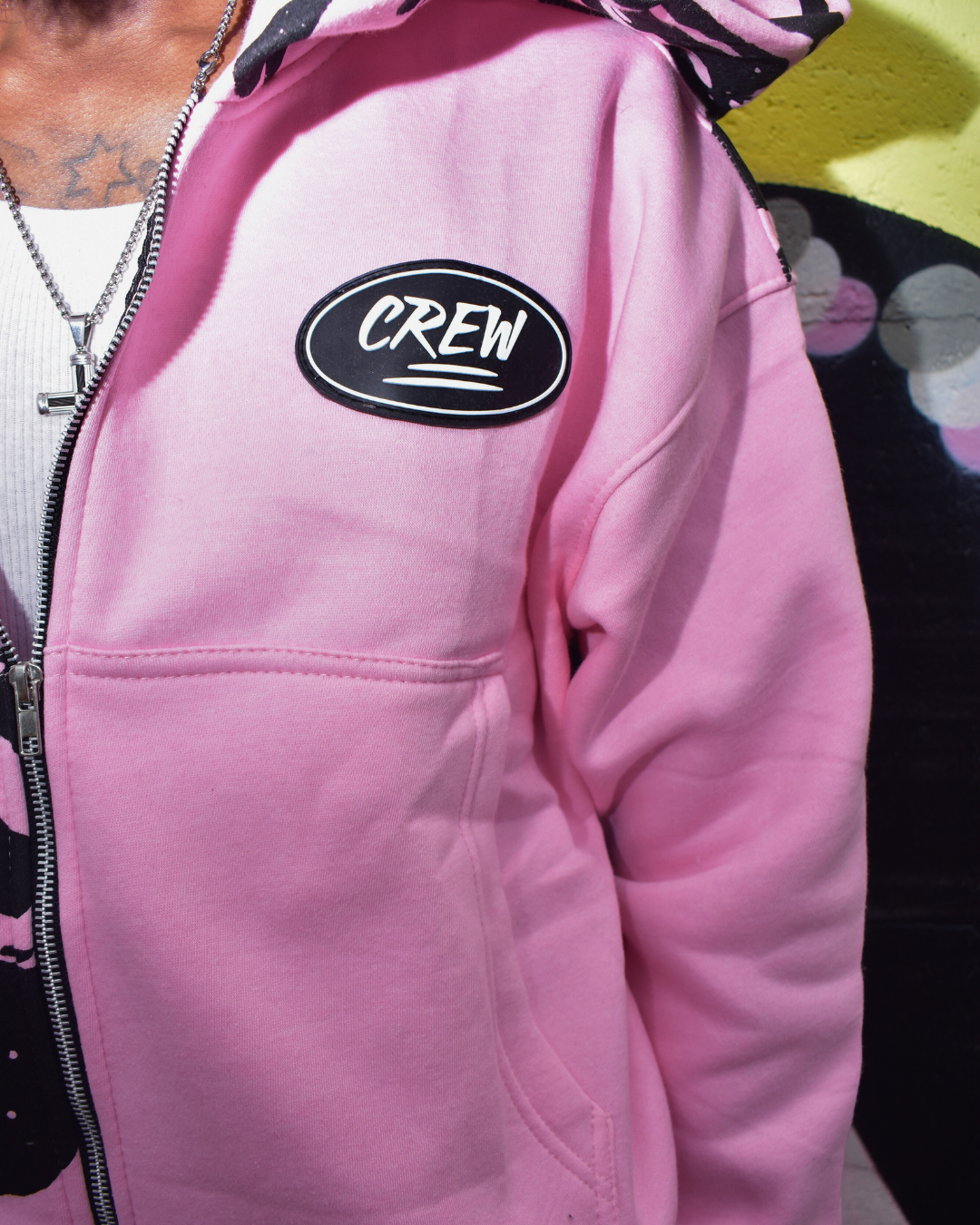 Graffiti CREW Zip Up Jacket - Pink