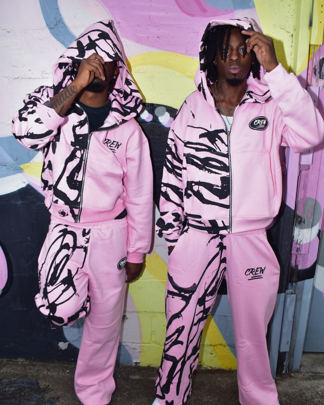Graffiti CREW Zip Up Jacket - Pink