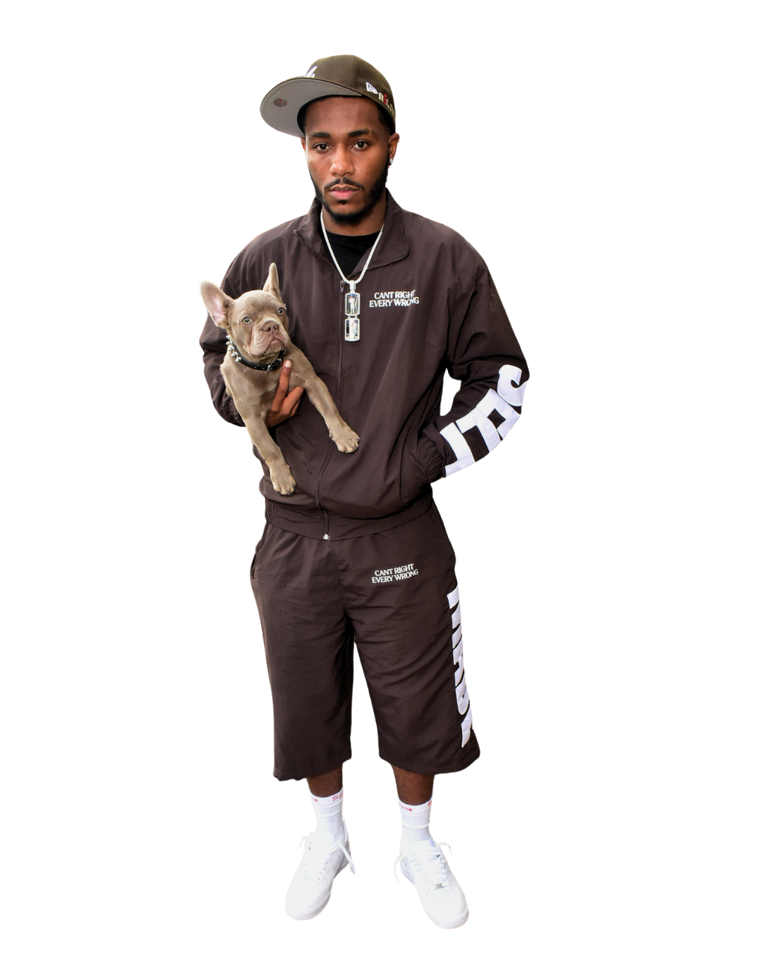 (SET) JACKET + PANTS BROWN - WINDBREAKER BUILT DIFFERENT