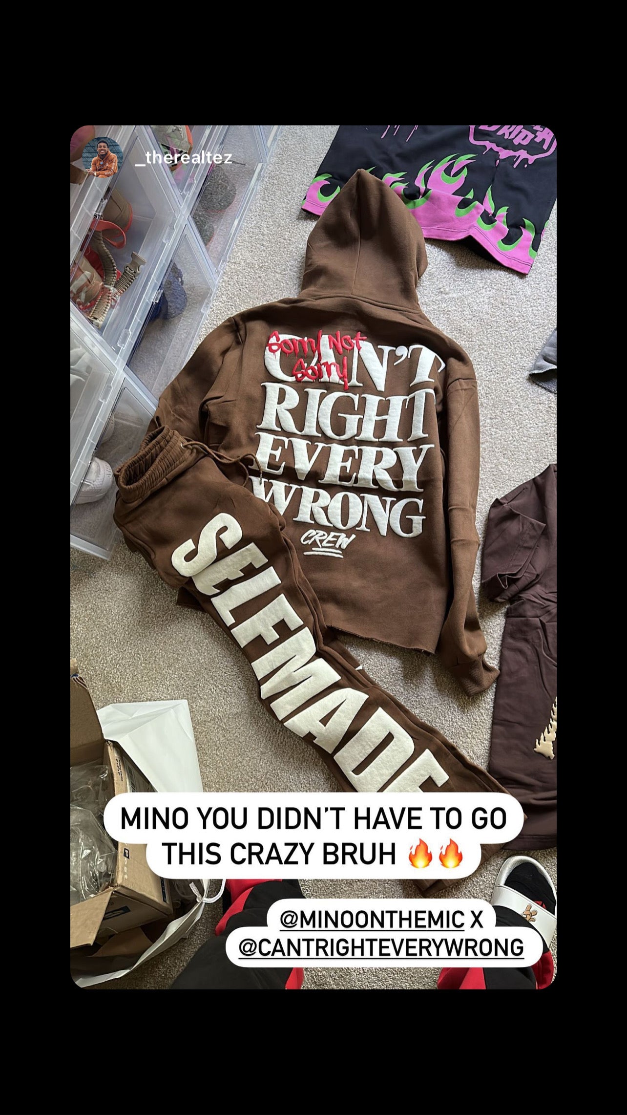 Hoodie Sorry Not Sorry - Brown