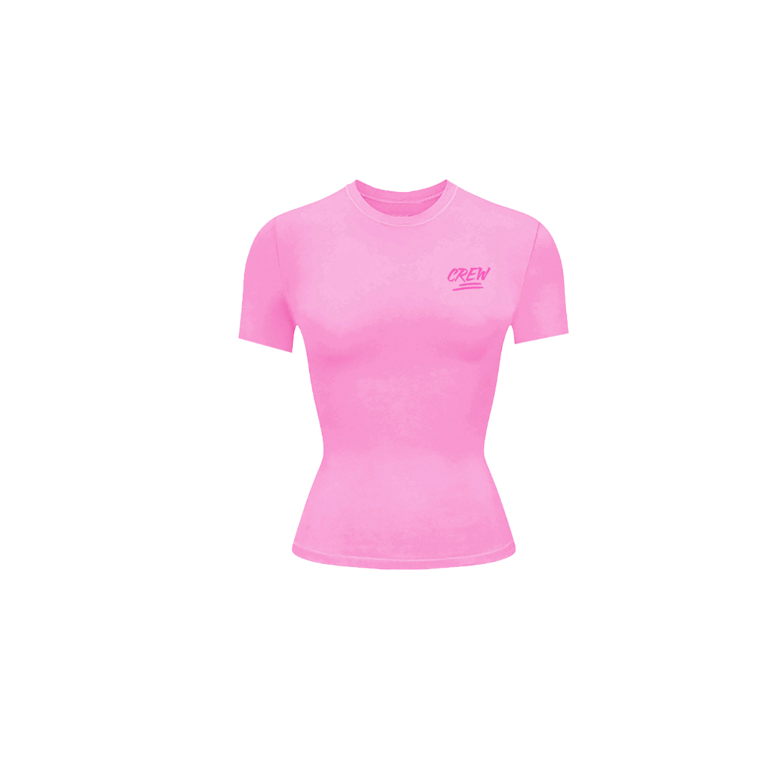 Redbat Women's Classic Soft Pink Crew T-Shirt 