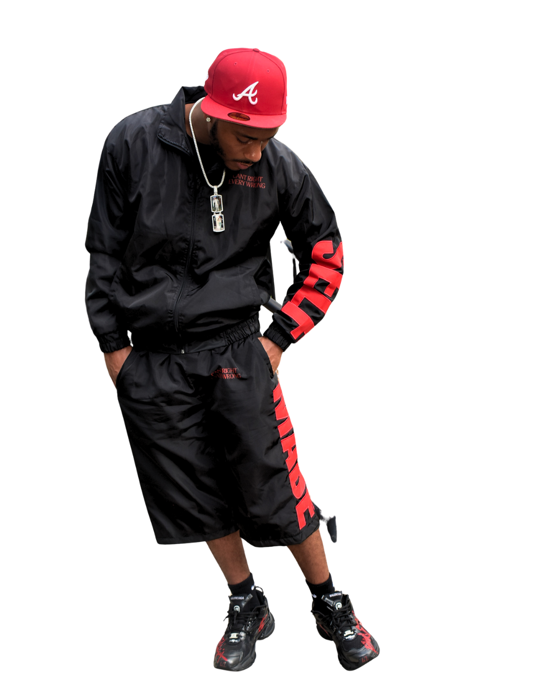 (SET) JACKET + PANTS RED - WINDBREAKER BUILT DIFFERENT