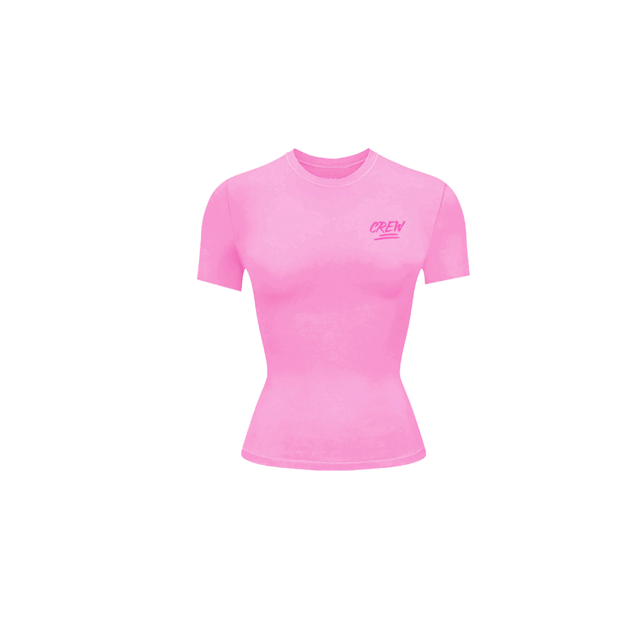 Lady CREW Ribbed Top - Pink
