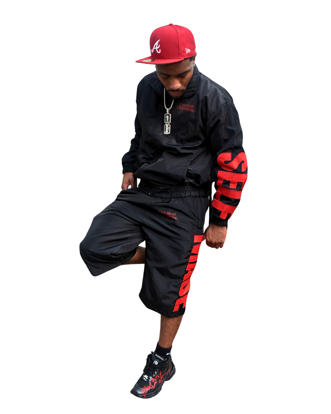 (SET) JACKET + PANTS RED - WINDBREAKER BUILT DIFFERENT