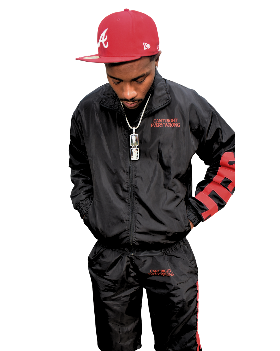 (SET) JACKET + PANTS RED - WINDBREAKER BUILT DIFFERENT