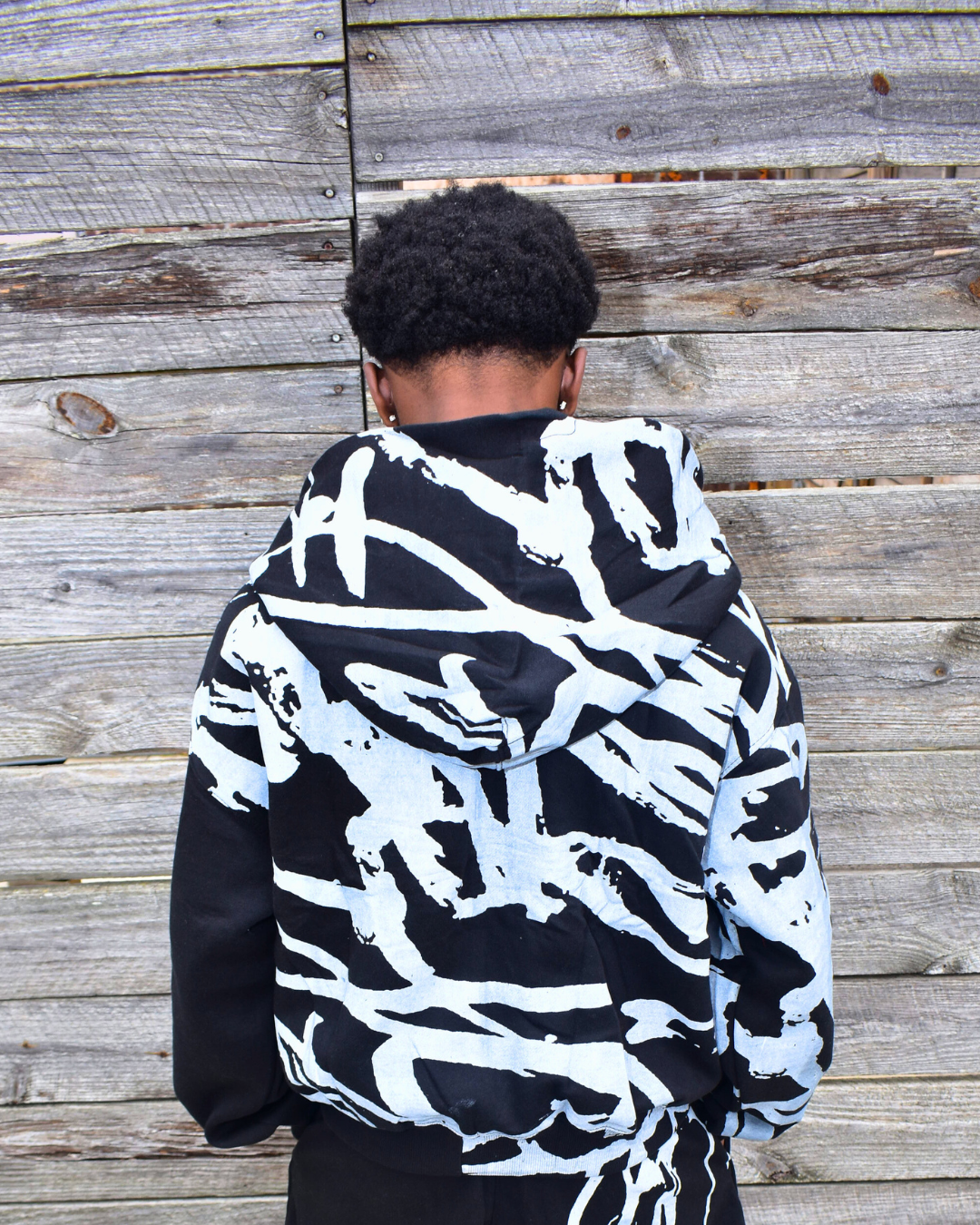 Graffiti CREW Zip Up Jacket - Black