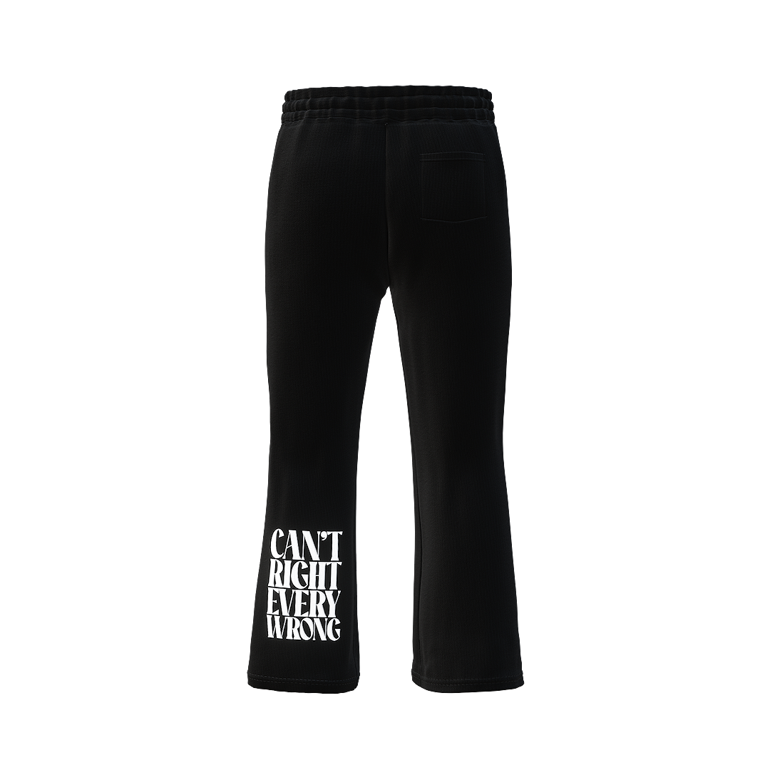 Stacked Flared CREW Pants - Black