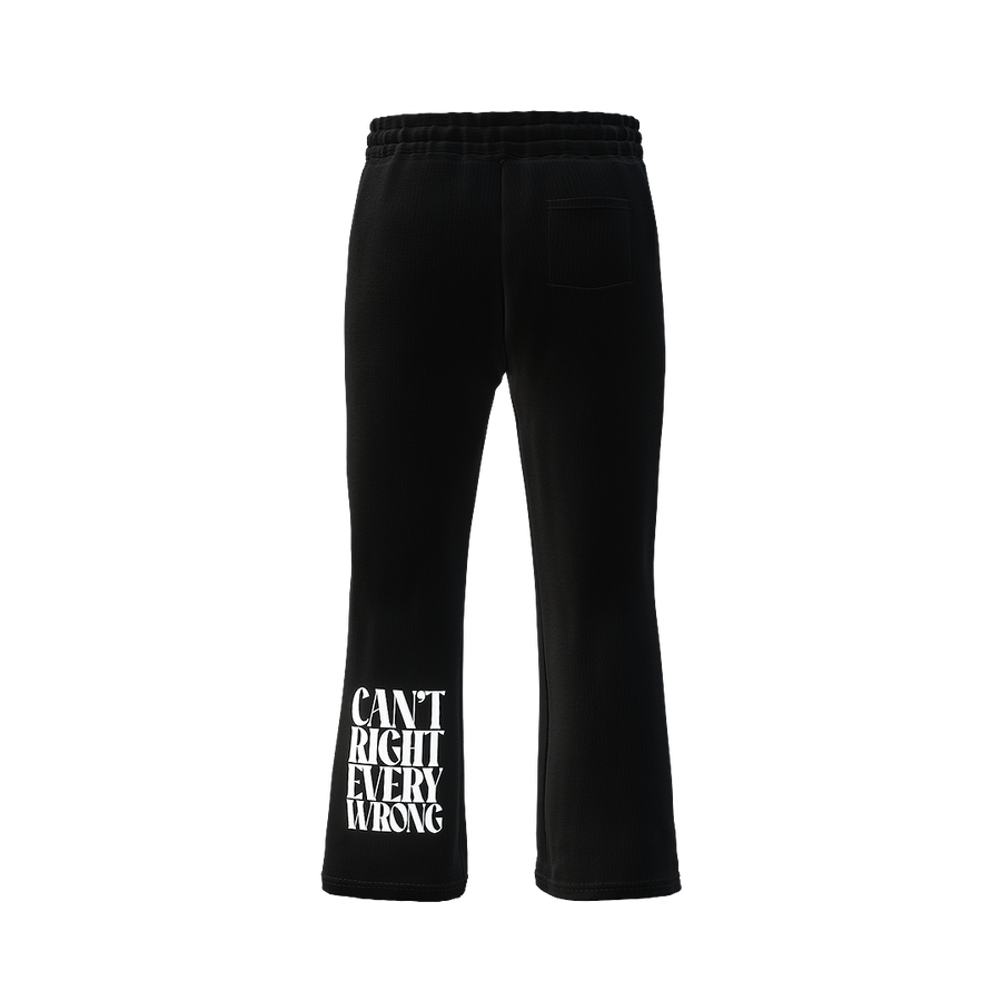 Stacked Flared CREW Pants - Black