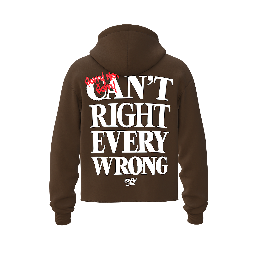 Hoodie Sorry Not Sorry - Brown