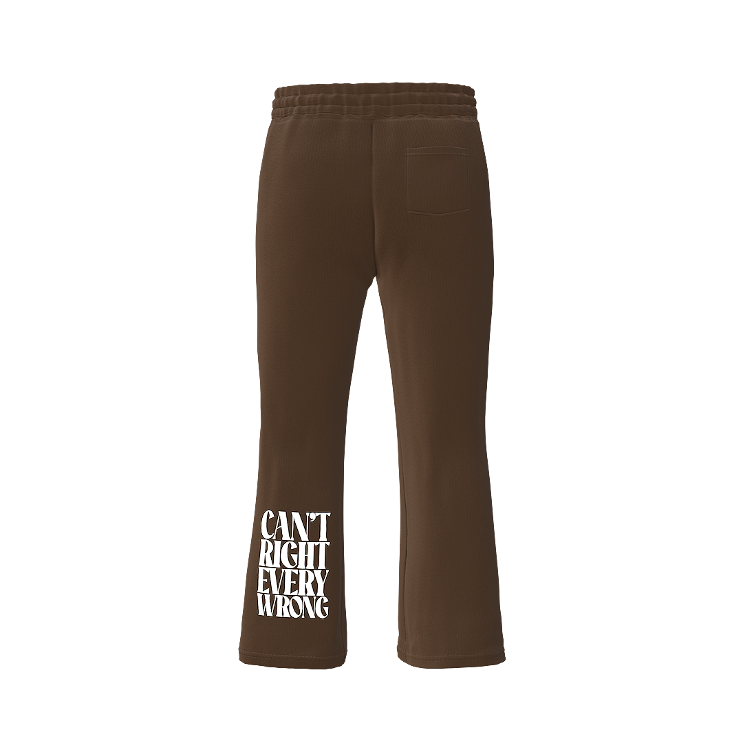 Stacked Flared CREW Pants - Coffee Brown