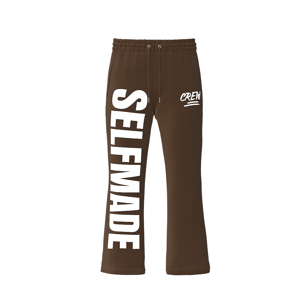 Stacked Flared CREW Pants - Coffee Brown