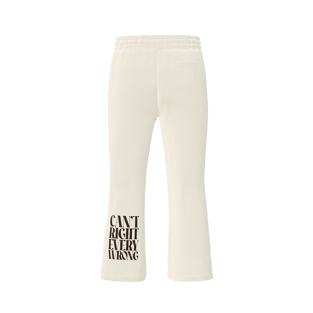 Stacked Flared CREW Pants - Cream