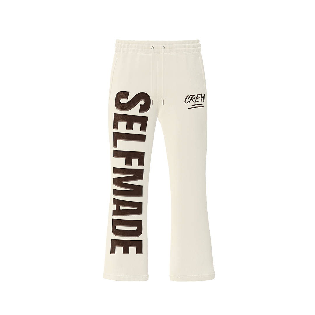 Stacked Flared CREW Pants - Cream