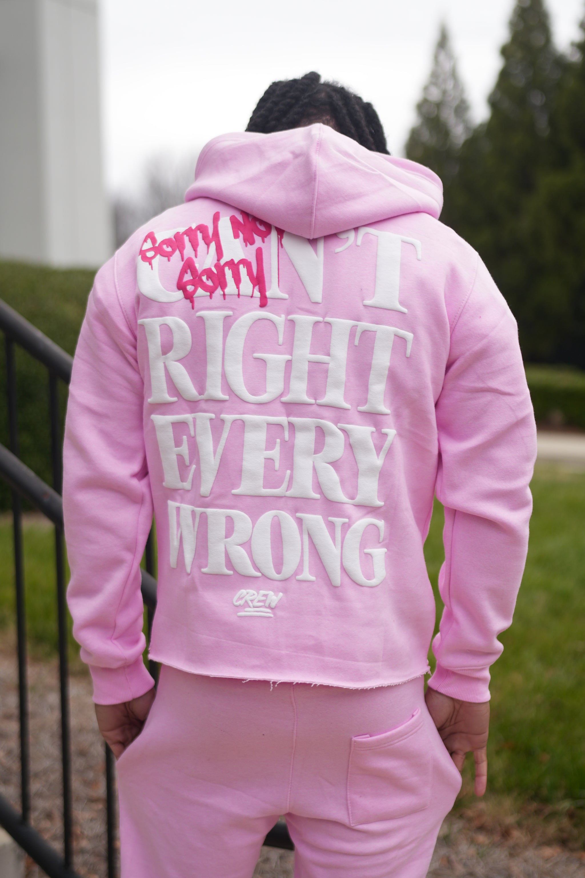 Pink Sorry Not Sorry Hoodie