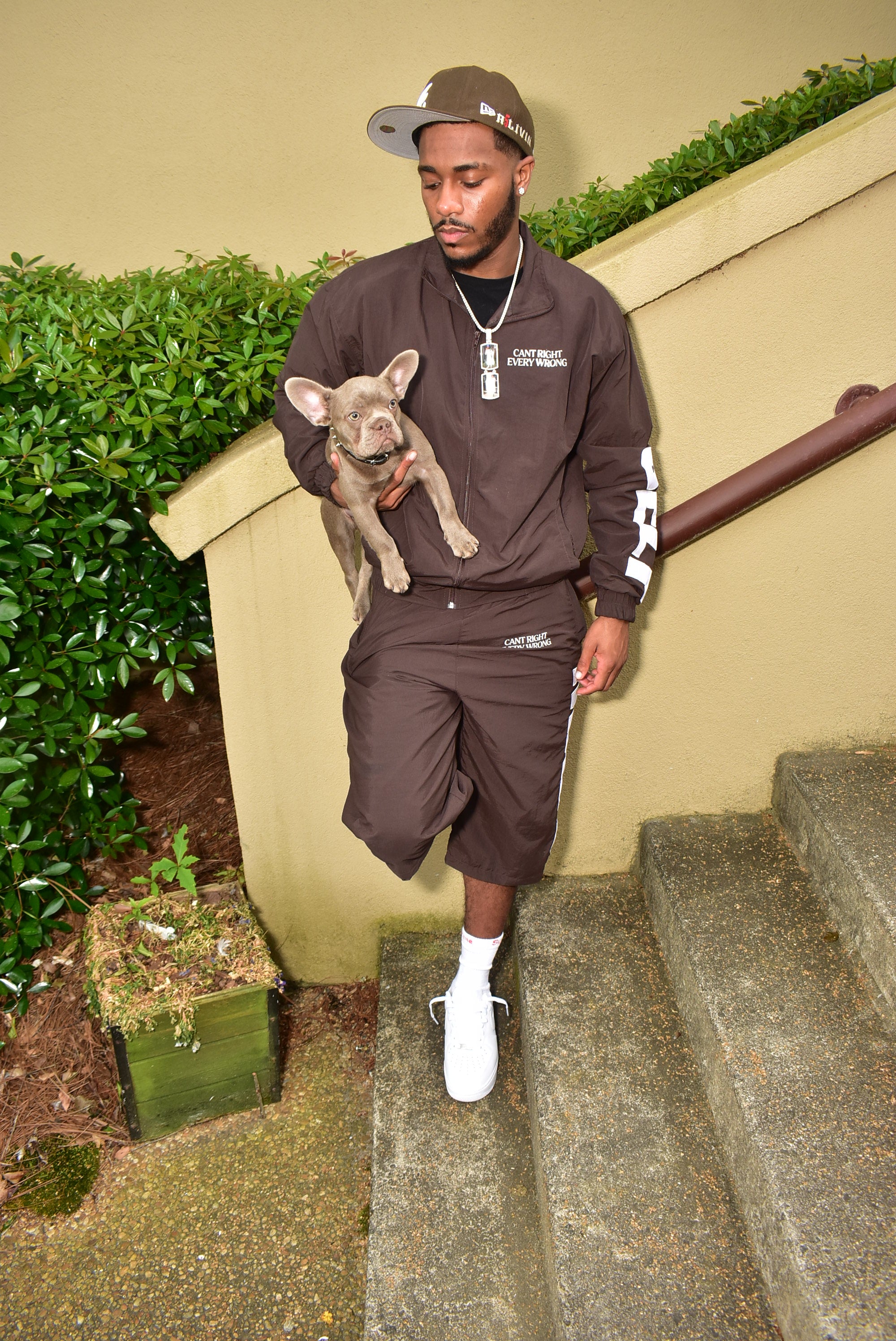 BROWN BUILT DIFFERENT TRACK JACKET