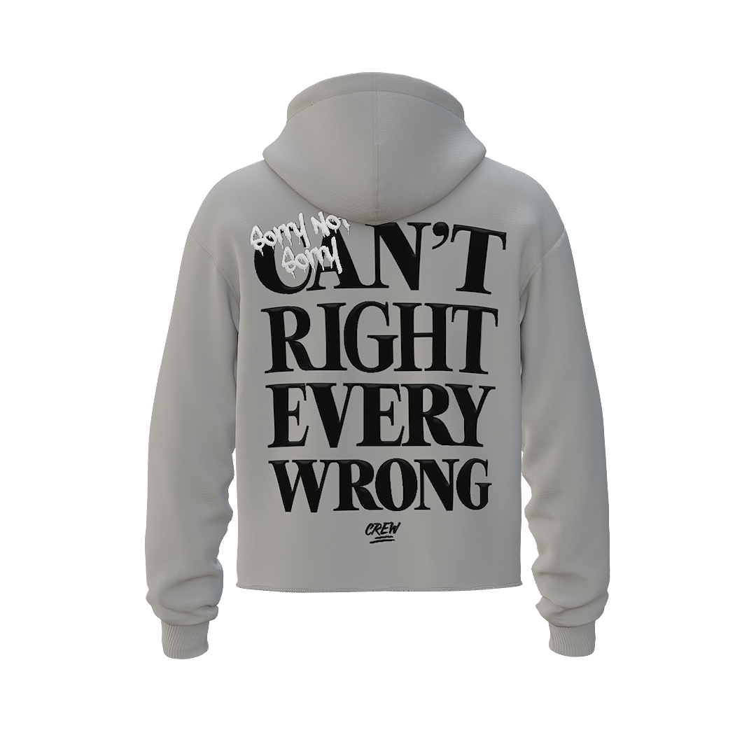 Grey Heavyweight Hoodie - Sorry, Not Sorry