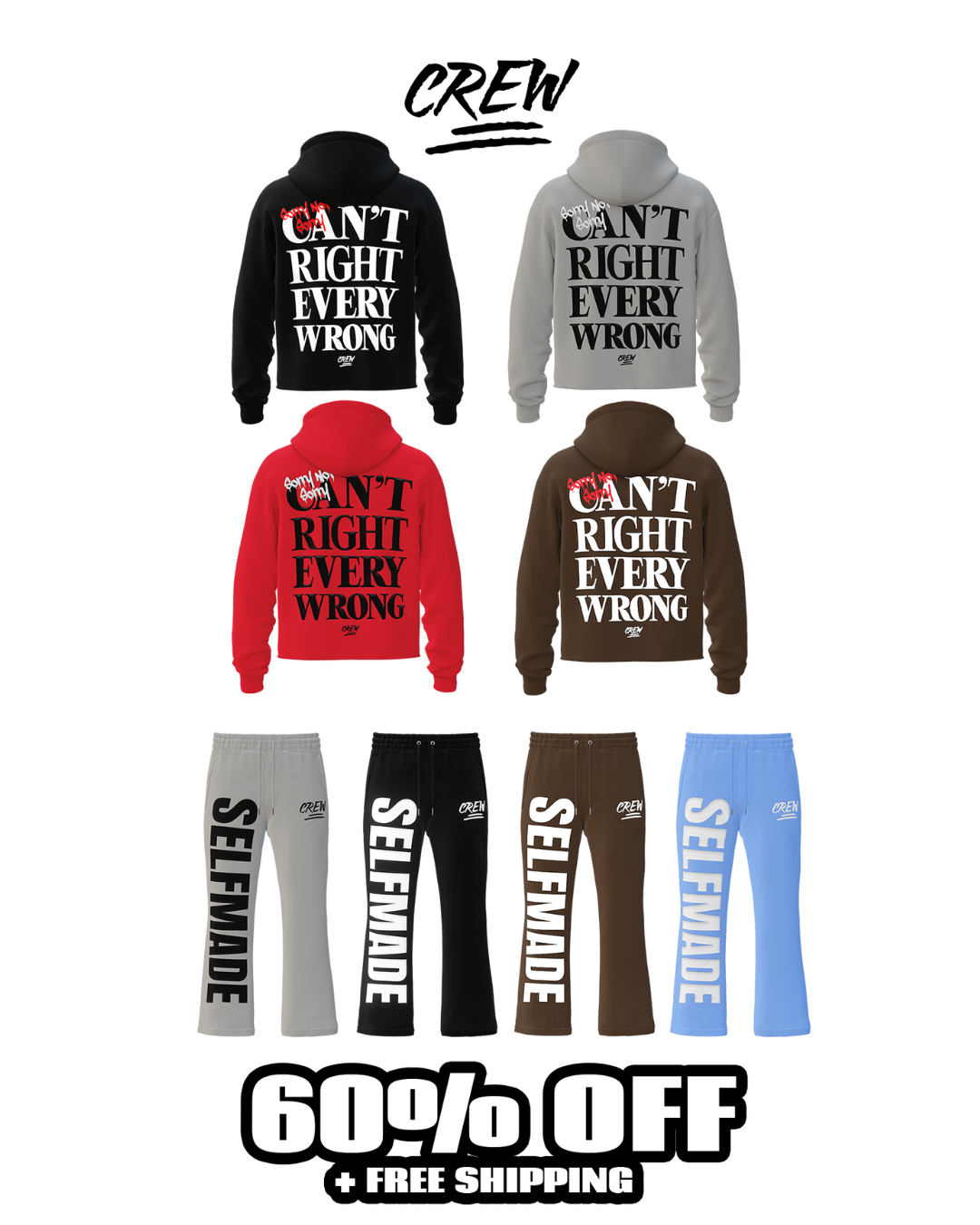 *BUNDLE DEAL* Hoodie and Pants - Sorry, Not Sorry Sets