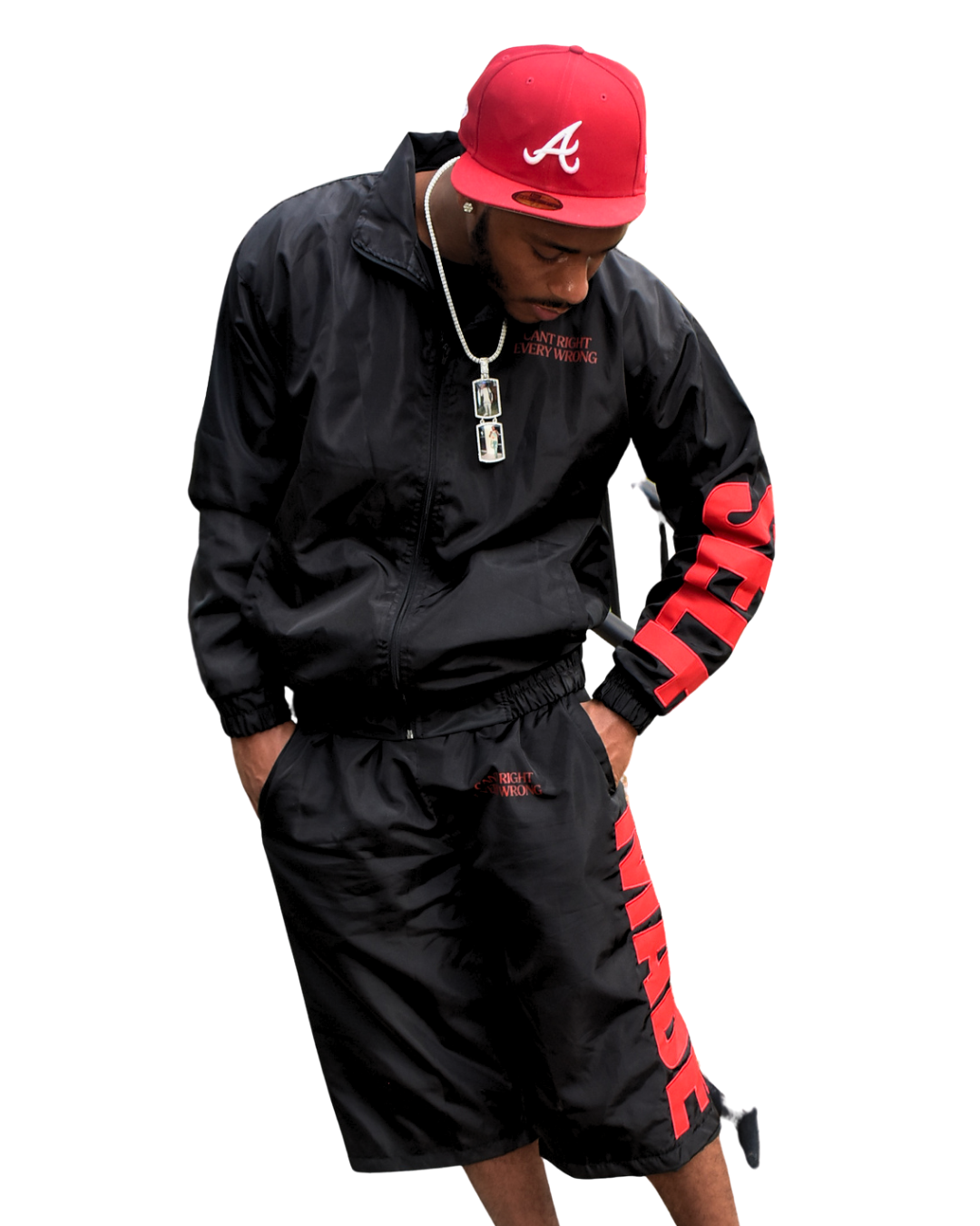 RED BUILT DIFFERENT TRACK JACKET
