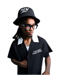 The Founders  CREW Button Up - BLACK