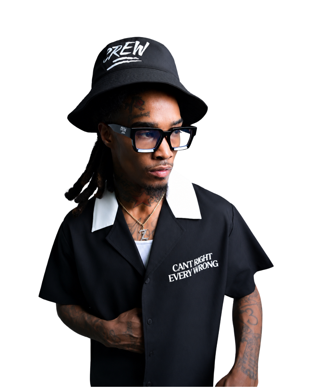 The Founders  CREW Button Up - BLACK