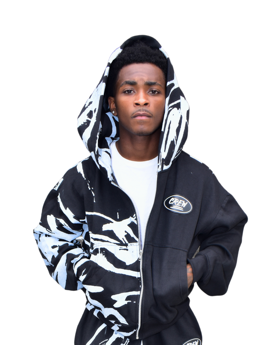 Graffiti CREW Zip Up Jacket - Black