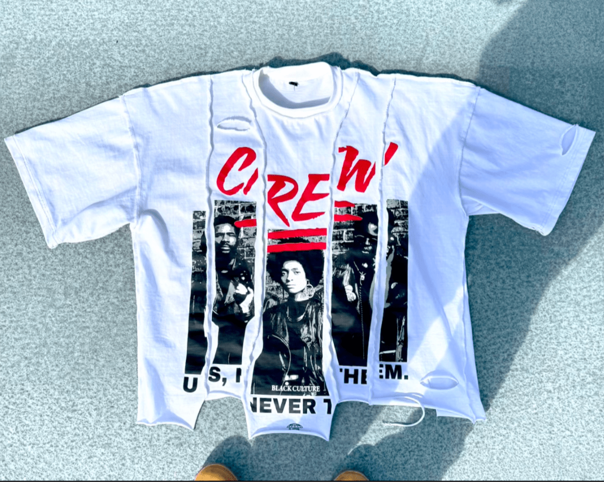 Distressed CREW Tee: 