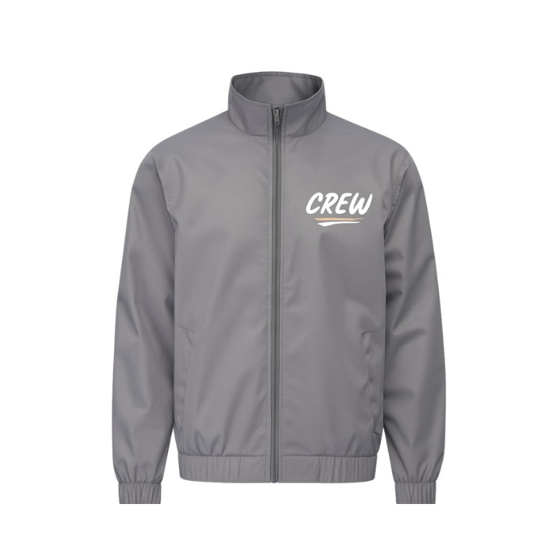 GREY NYLON TRACK JACKET