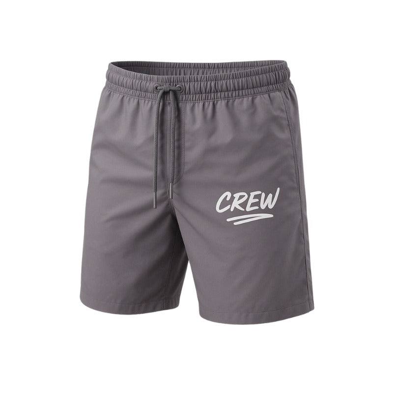 GREY NYLON TRACK SHORTS