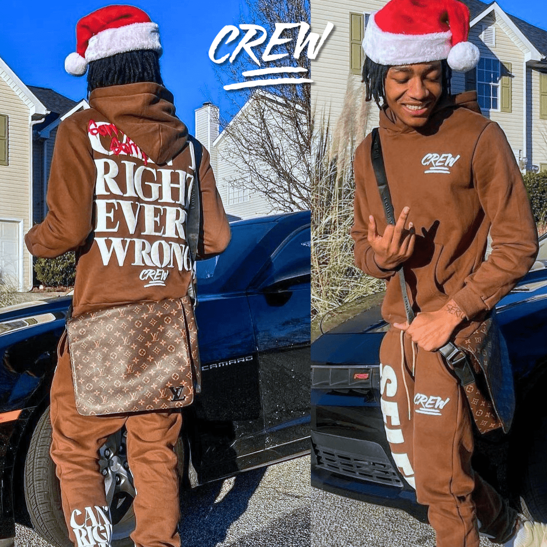 Hoodie Sorry Not Sorry - Brown - Crew Fit Clothing