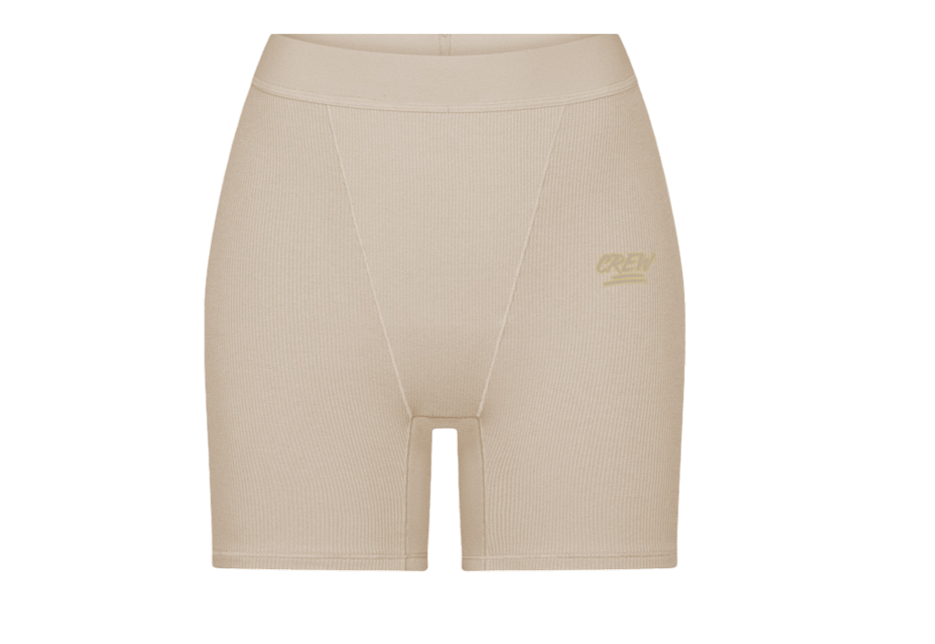 Lady CREW Ribbed Biker Shorts - Nude - Crew Fit Clothing