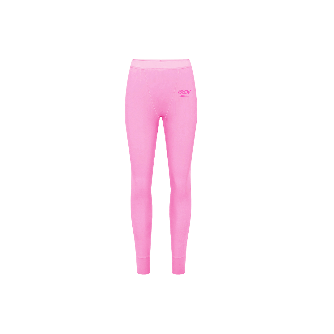 Lady CREW Ribbed Leggings - Pink - Crew Fit Clothing