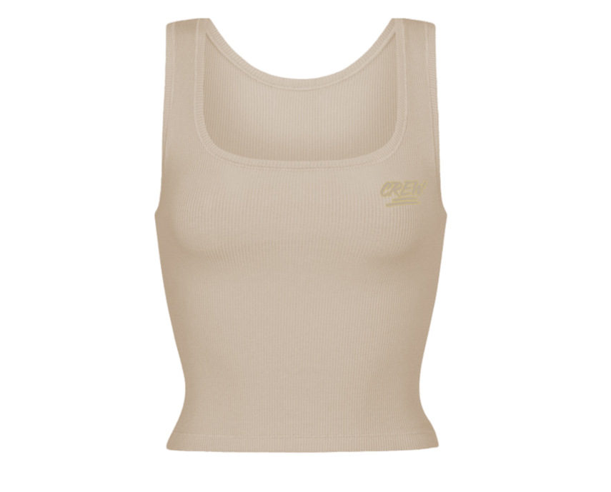 Lady CREW Ribbed Tank Top - Nude - Crew Fit Clothing