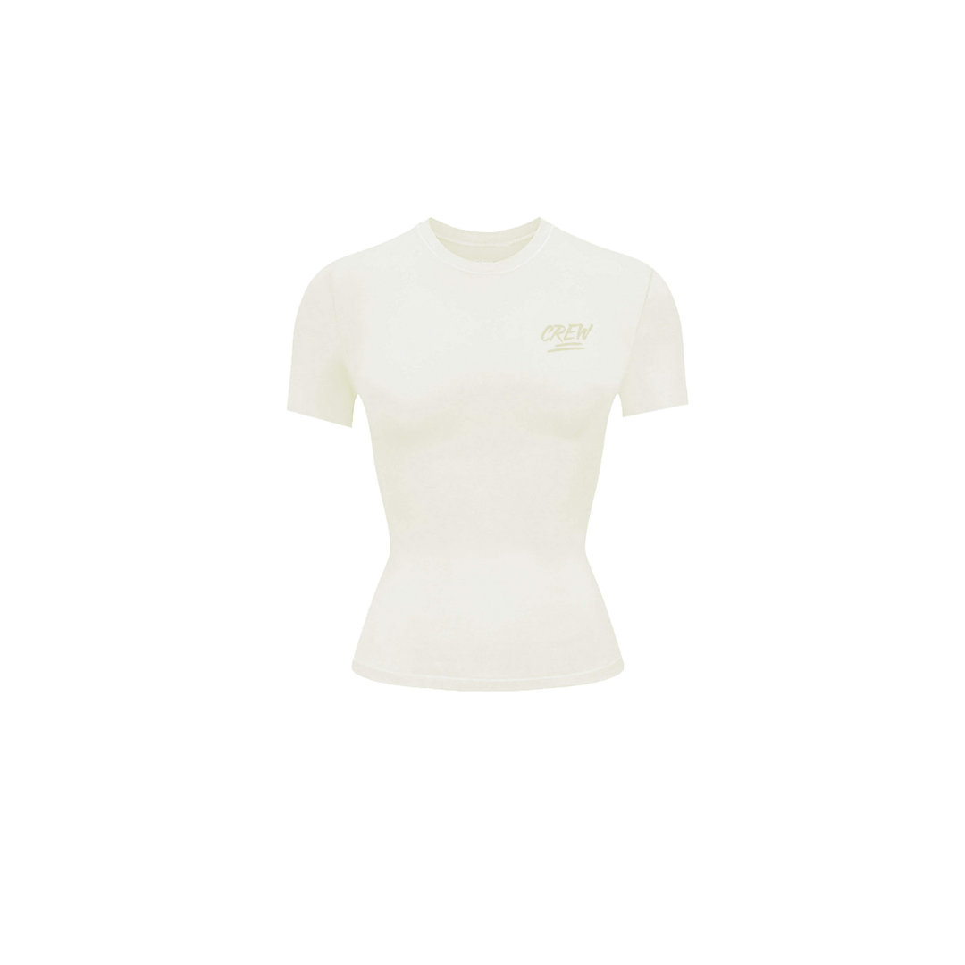 Lady CREW Ribbed Top - Bone - Crew Fit Clothing