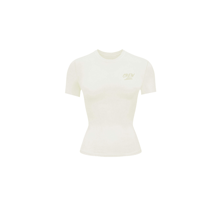 Lady CREW Ribbed Top - Bone - Crew Fit Clothing