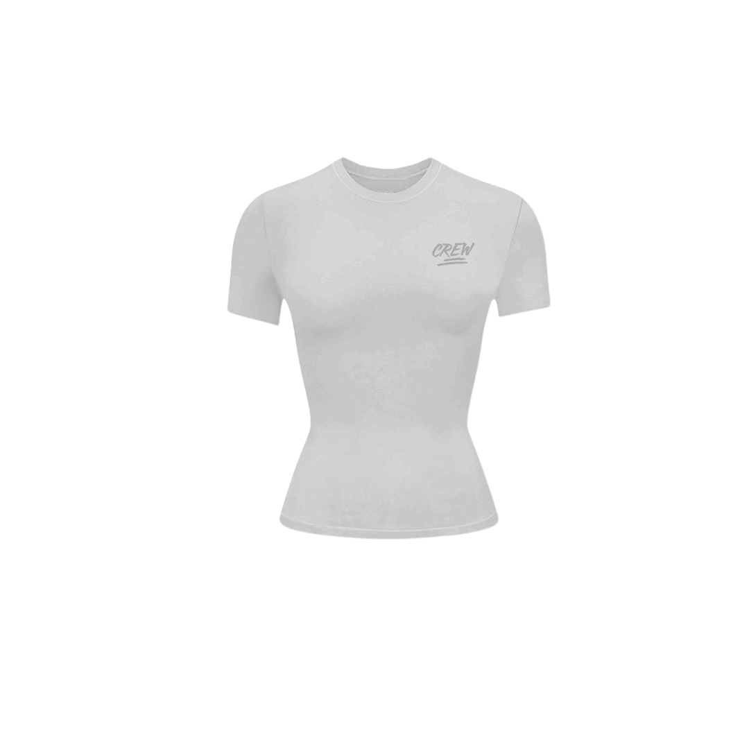 Lady CREW Ribbed Top - Grey - Crew Fit Clothing