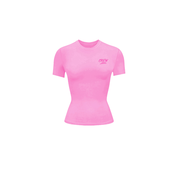 Lady CREW Ribbed Top - Pink - Crew Fit Clothing