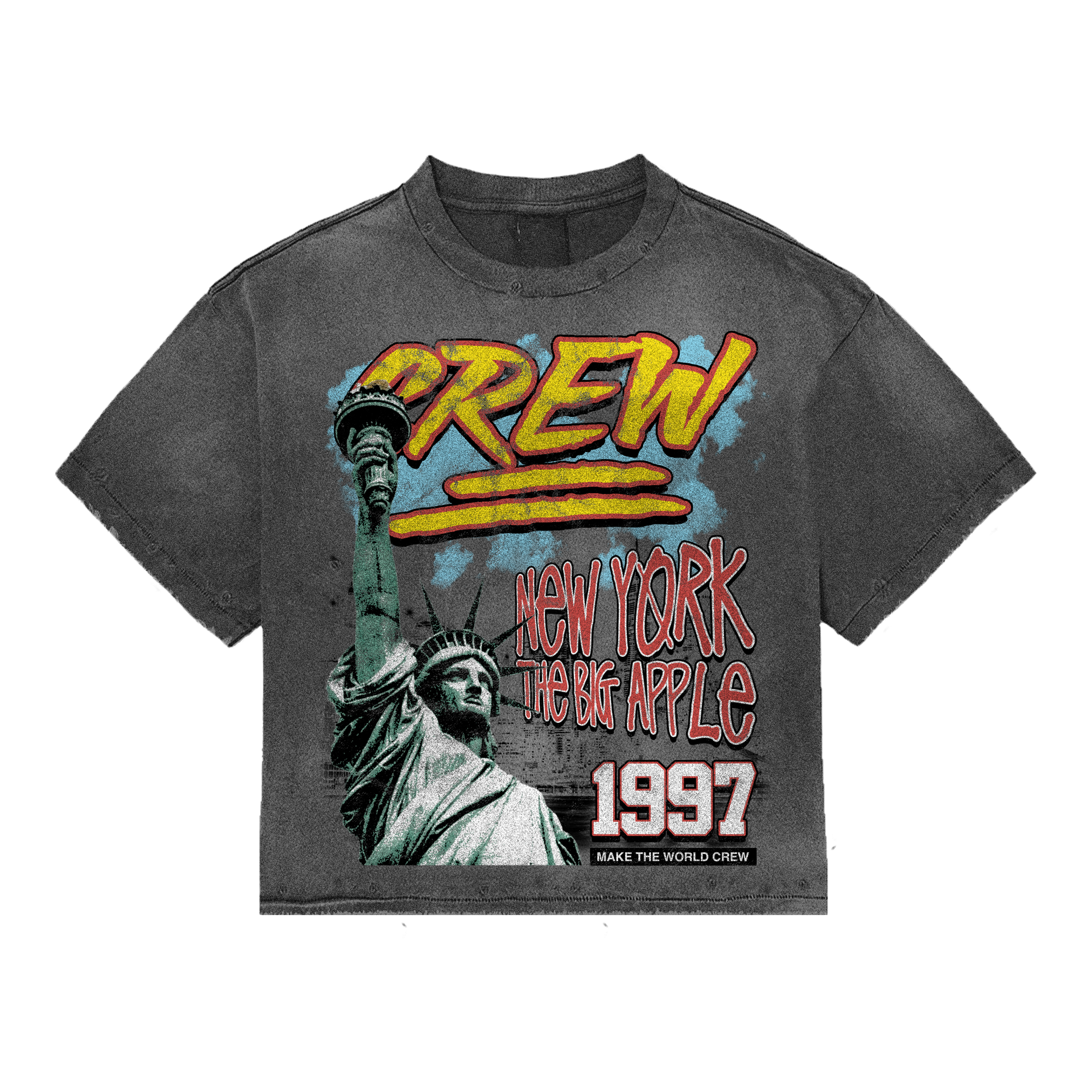 NEW YORK CREW TEE - GREY