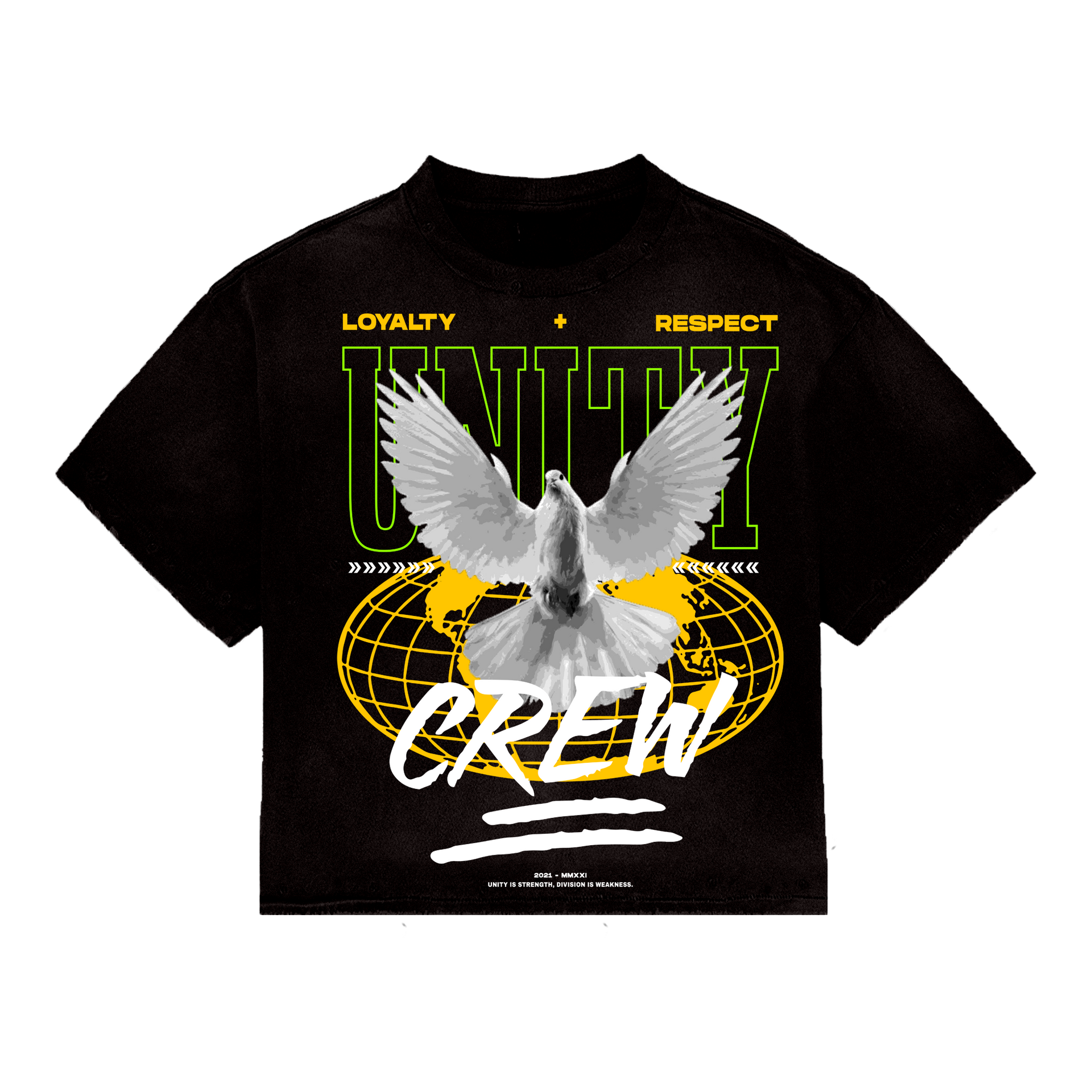 "CREW FIT CLOTHING" UNITY CREW T-SHIRT IN BLACK